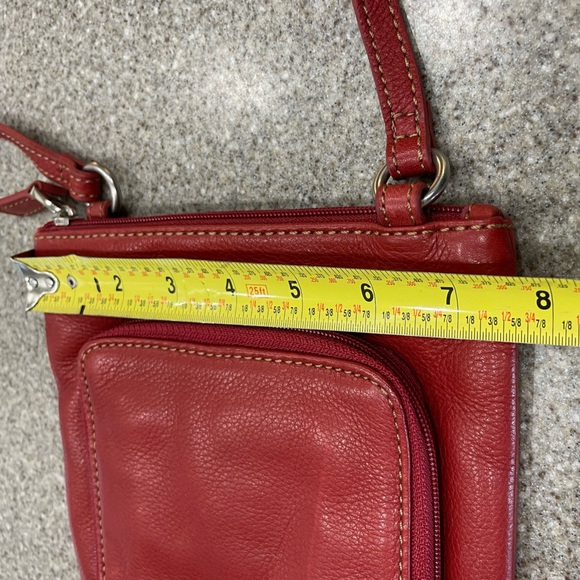 Fossil Red leather crossbody - Picture 9 of 10